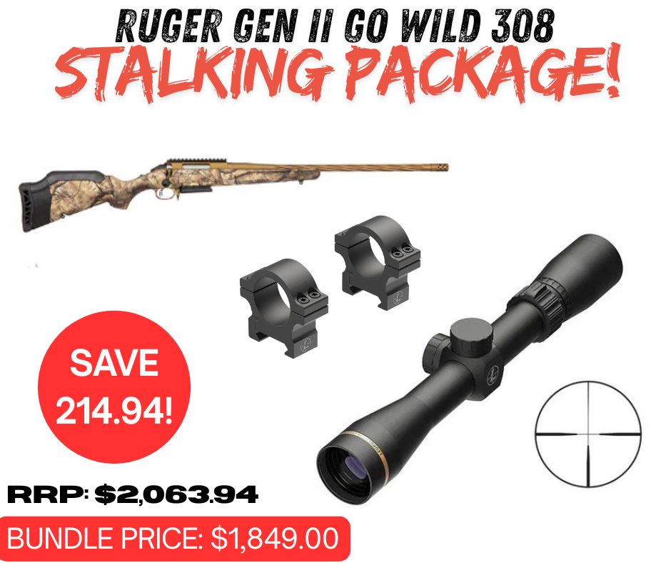 Ruger American Gen II Go Wild 308 Leupold Package