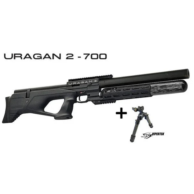 AGT Uragan 2 - 700 Synthetic PCP Air Rifle With Bipod