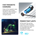 Olight Perun 3 Mini 1250 lumens Rechargeable Head Torch with White and Red Light (Black)