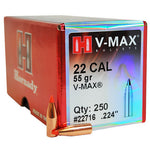22 Caliber .224 Diameter 55 Grain V-Max 250 Count by Hornady