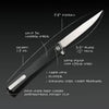 Ocaso Solstice Knife - Carbon Fiber Satin