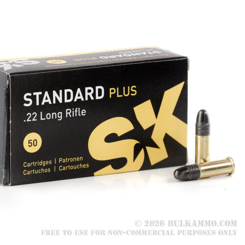 SK 22LR Standard Plus 40gr LRN Ammunition - 50 Round Pack