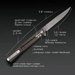 Ocaso Solstice Knife - Fat Carbon Damascus Steel