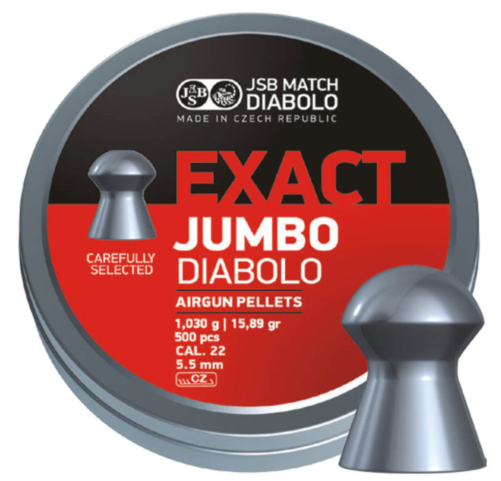 JSB EXACT JUMBO .22 15.89GR AIR PELLETS (500 pcs)