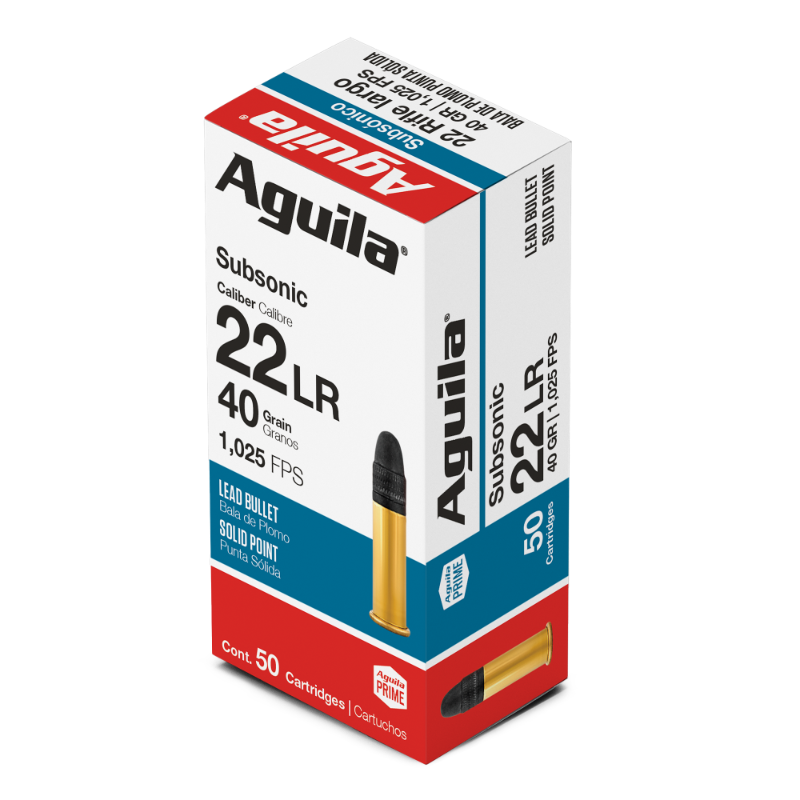 AGUILA 22LR SUB 40GR AMMUNITION (50/BOX)