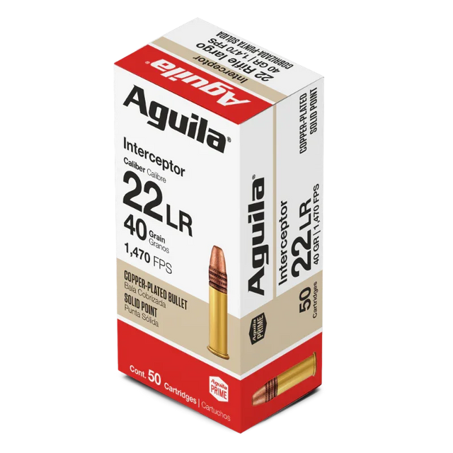 Aguila 22lr Interceptor Sp 40gr Ammunition (50/box)