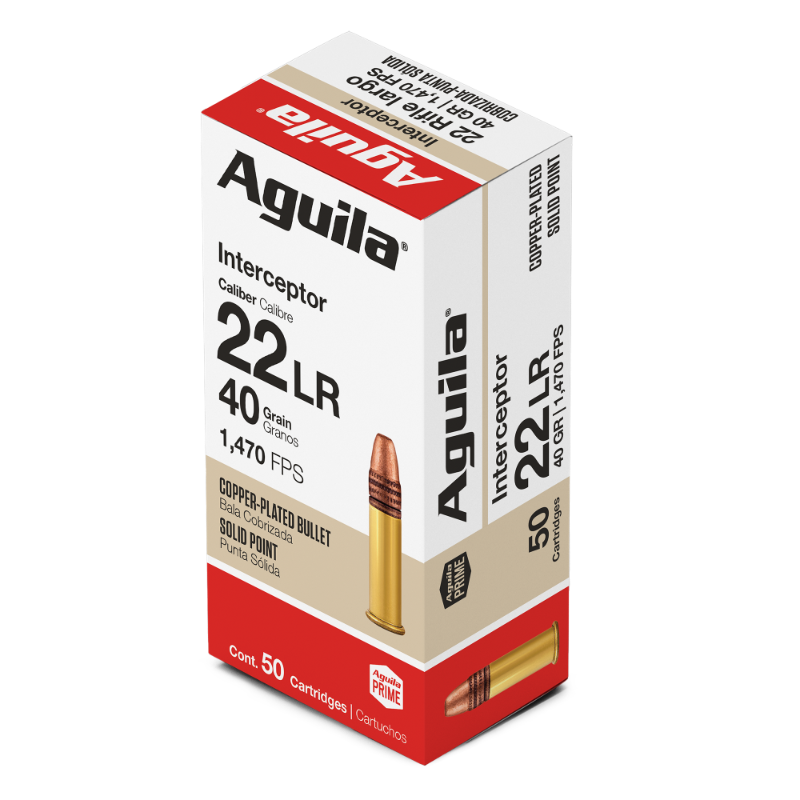 AGUILA 22LR INTERCEPTOR SP 40GR AMMUNITION (50/BOX)