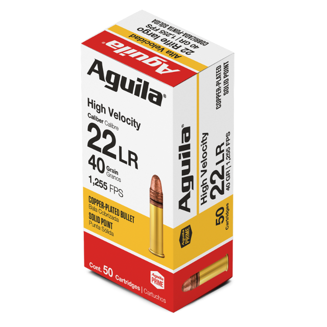 Aguila 22LR HV SP 40gr Ammunition (50/Box)