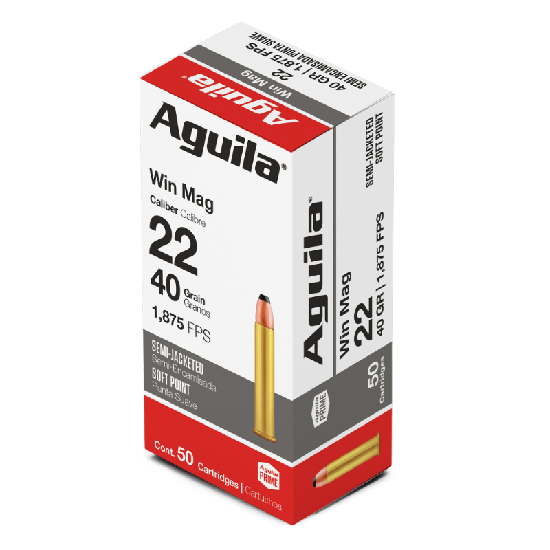 AGUILA 22WM SP 40GR AMMUNITION (50/BOX)