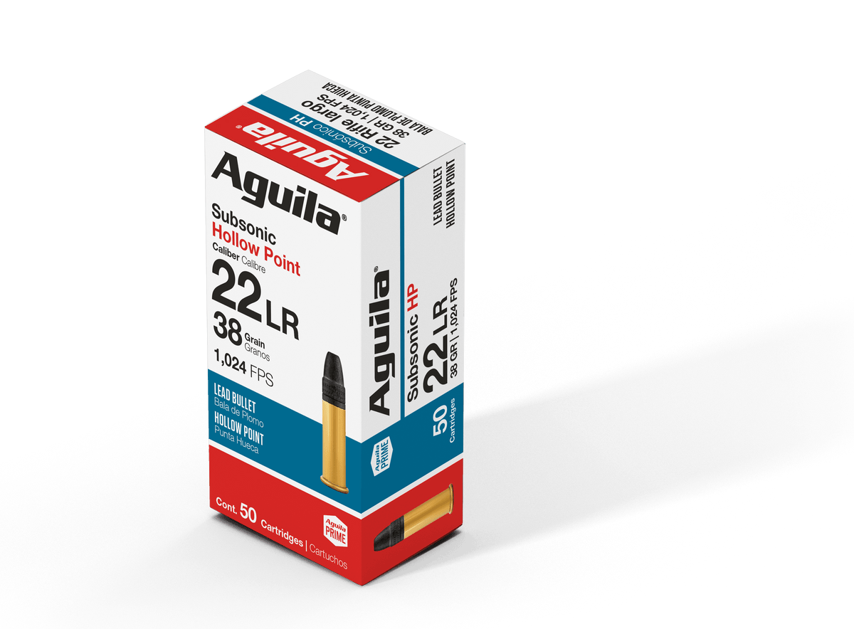 Aguila 22 LR Subsonic 38 grain hollow point 50 round box
