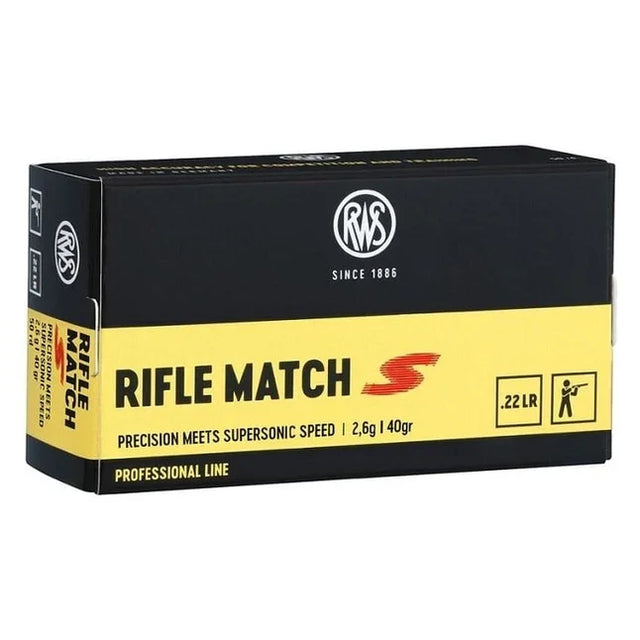 Rws 22lr Rifle Match S 40gr Lrn 50 Pack