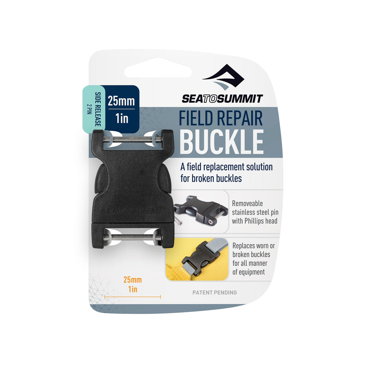 38mm || Side Release Field Repair Buckle with Removable Pin
