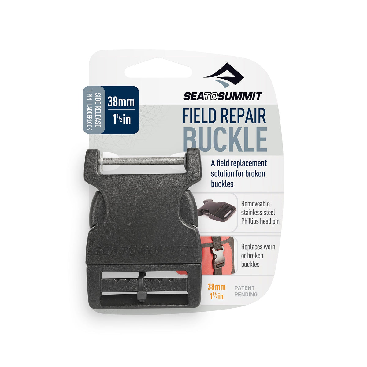 20mm 2 Pin || Side Release Field Repair Buckle with Removable Pin