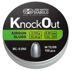 JSB KNOCK OUT .25 33.49GR AIR SLUGS