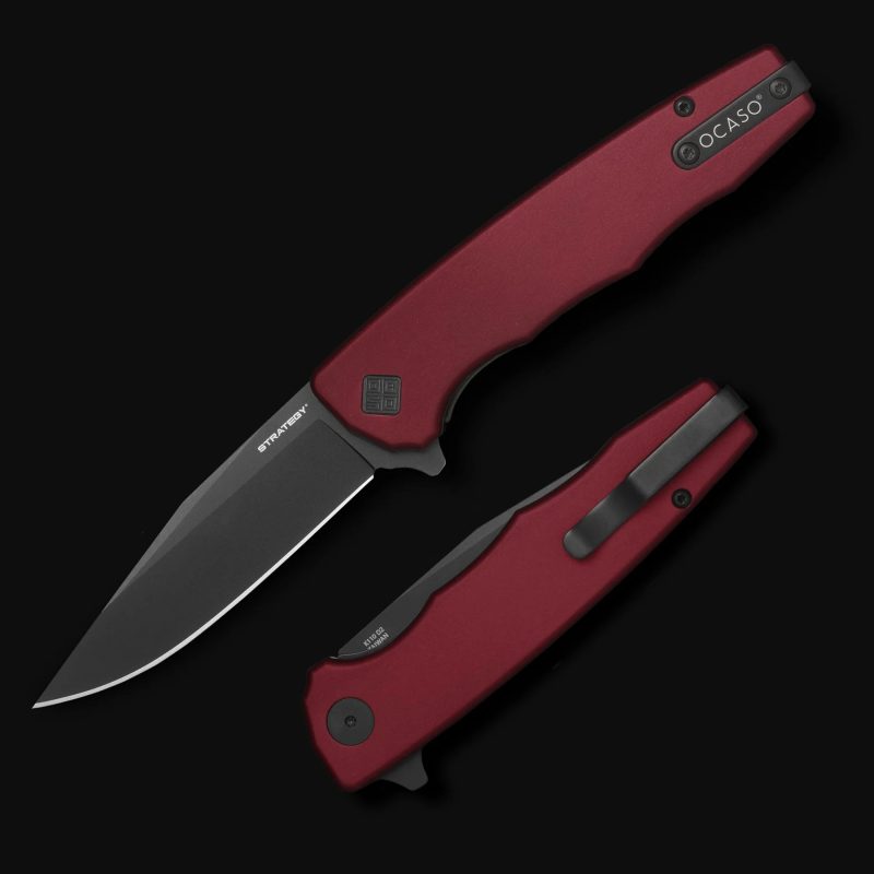 Ocaso Strategy Knife - Red Aluminium + Black