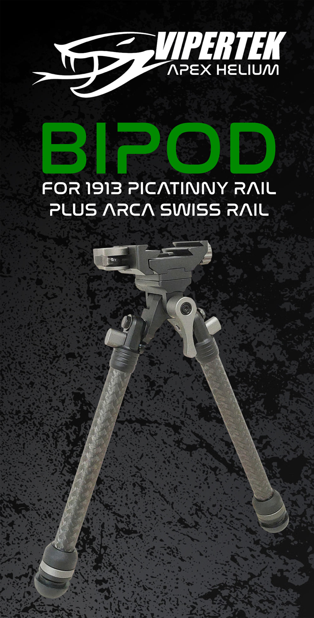 Vipertek Apex Helium Carbon Fiber Bipod