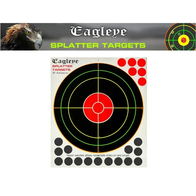 Eagle Eye Splatter Targets 6" Adhesive 5pk