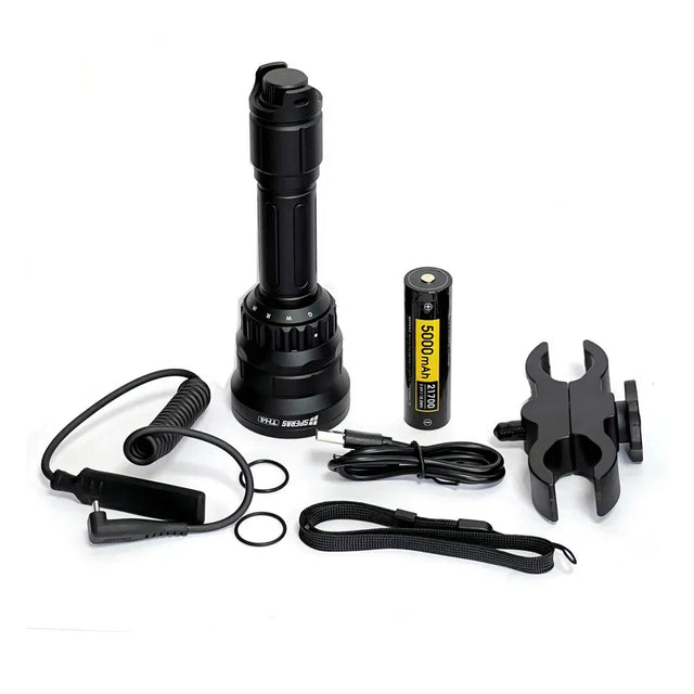 SPERAS TH4 IR KIT Zoomable & Dimmable & Rechargeable 4-in-1 Hunting Flashlight Kit