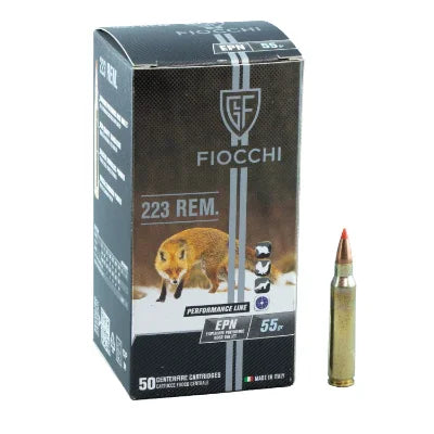 Fiocchi 223 Rem 55gr Vmax 50pk 55gr Polymer Tip Epn