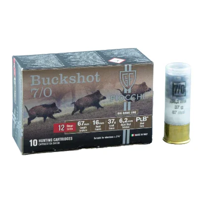 Fiocchi 12G Buckshot Sssg 37GM 26 Pellet 6.2MM (10 Pkt)