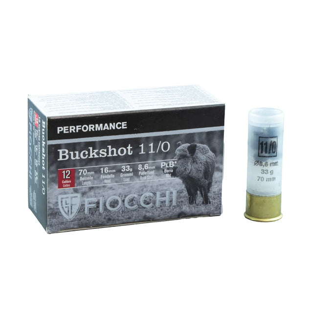 Fiocchi 12G 00 Buckshot 10 Pkt 8 Pellet 8.6MM