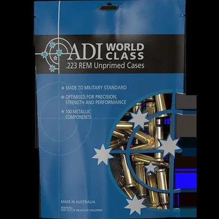 Adi Unprimed Brass - .223 Remington 100 Pack
