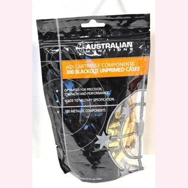 Adi 300 Blackout Unprimed Cases (100/bag)