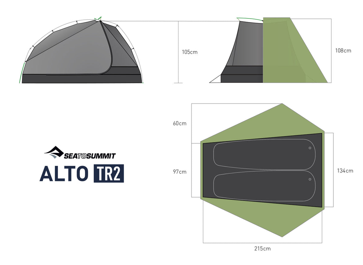 Alto Semi-Free Standing Ultralight Tent