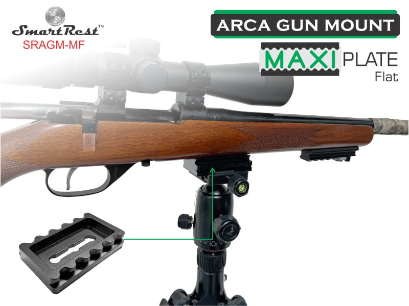 Arca Gun Mounts - MAXI Plate Flat Base - Ultimate Arca and Picatinny locking systems
