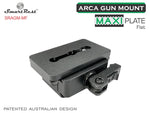 Arca Gun Mounts - MAXI Plate Flat Base - Ultimate Arca and Picatinny locking systems