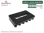 Arca Gun Mounts - MAXI Plate Flat Base - Ultimate Arca and Picatinny locking systems