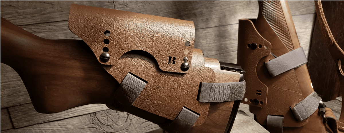 BRADLEY ADJUSTABLE CHEEK REST  BROWN LEATHER