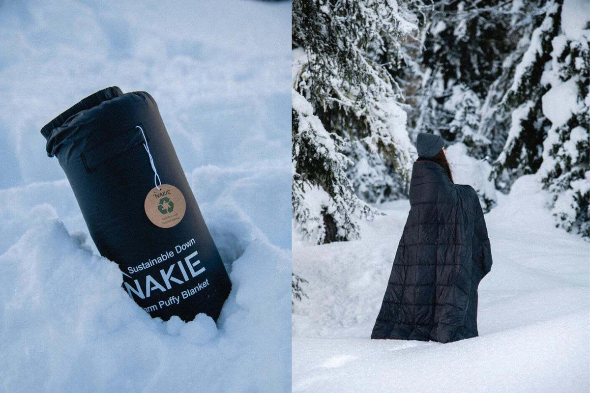 NAKIE MIDNIGHT BLACK SUSTAINABLE DOWN - PUFFY BLANKET