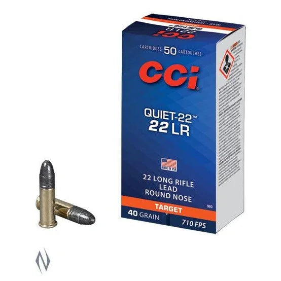 Cci 22lr Quiet 40gr Lrn 710fps 50 Pack