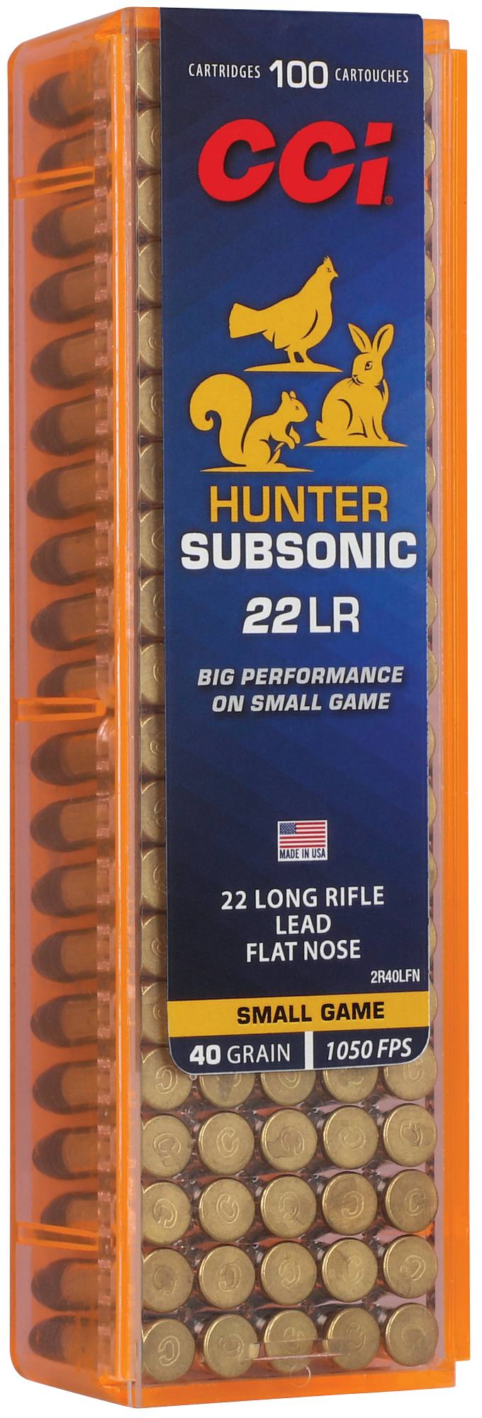 CCI Hunter Subsonic 22LR 40gr LFN 100 pack