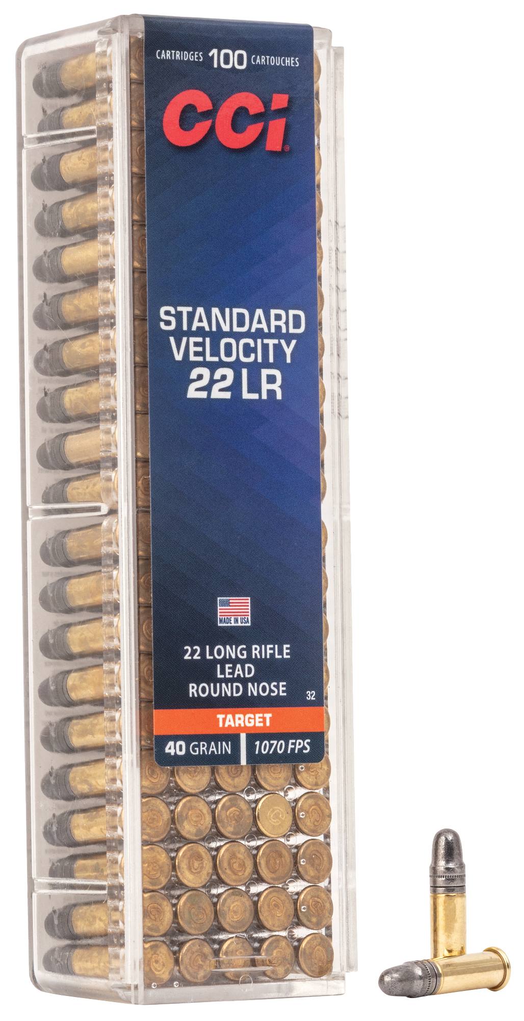 CCI 22LR Standard Velocity 40gr Solid SV 1070fps 100 Pack