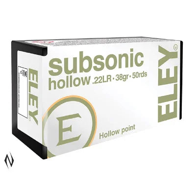 Eley 22LR Subsonic 38GR HP 1040FPS 50PK