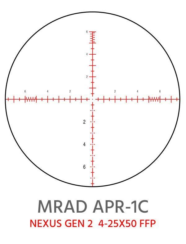 ELEMENT OPTICS GEN 2 NEXUS 4-25×50 FFP-MRAD 2APR-1C