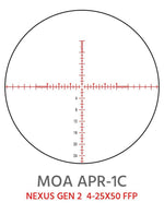 ELEMENT OPTICS GEN 2 NEXUS 4-25×50 FFP (MOA APR-1C)