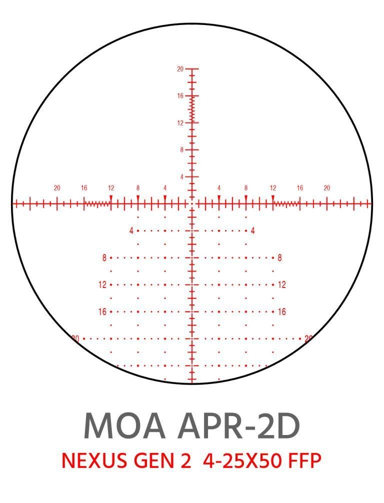 ELEMENT OPTICS GEN 2 NEXUS 4-25×50 FFP APR-2D MOA