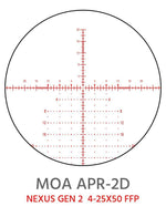 ELEMENT OPTICS GEN 2 NEXUS 4-25×50 FFP APR-2D MOA