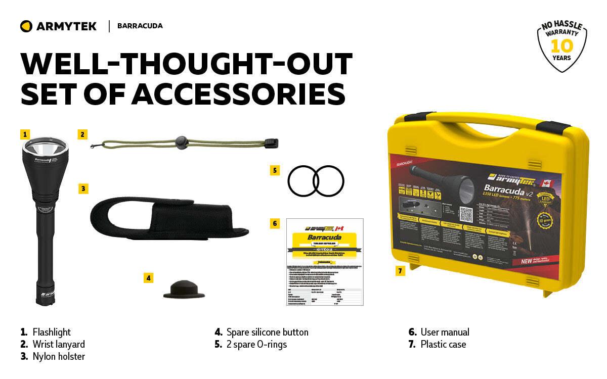 ARMYTEK BARRACUDA HUNTING KIT - XP-L HI WHITE