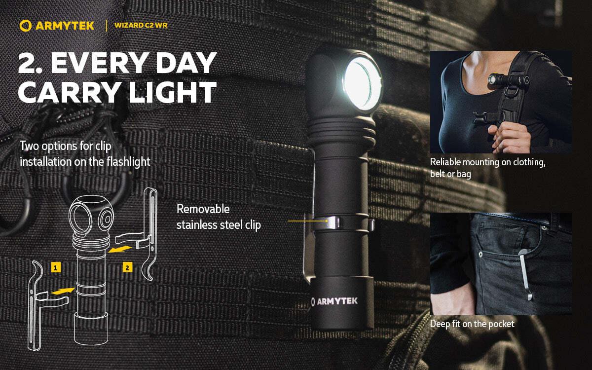 ARMYTEK WIZARD C2 WR MAGNET USB (WARM LIGHT)