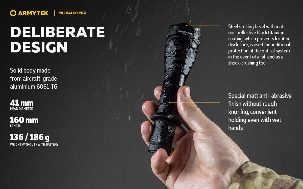 ARMYTEK PREDATOR PRO MAGNET USB (WARM LIGHT)