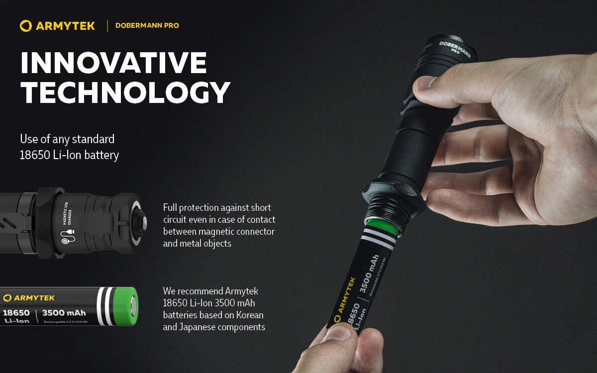 ARMYTEK DOBERMANN PRO MAGNET USB - XHP35 HI WHITE