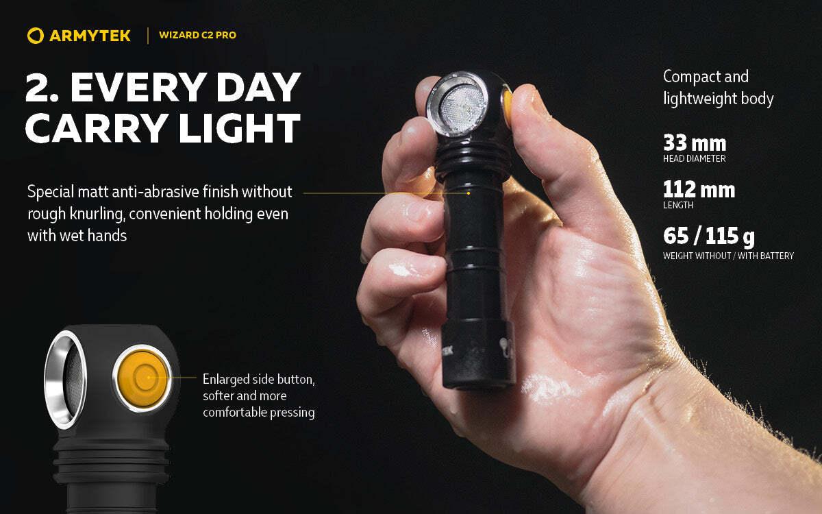 ARMYTEK WIZARD C2 PRO MAGNET USB (WARM LIGHT)