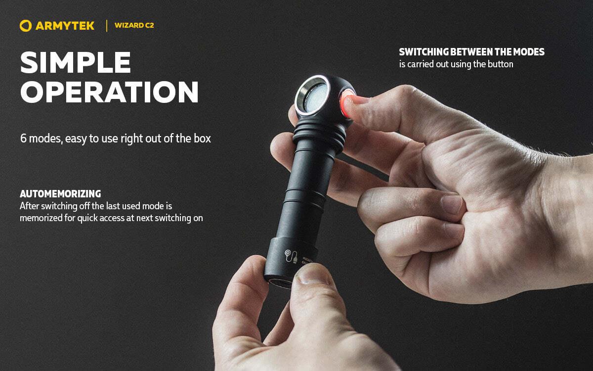 ARMYTEK WIZARD C2 MAGNET USB (WARM LIGHT)