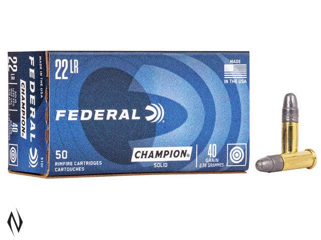 FEDERAL 22 LR 40GR SOLID HV CHAMPION 1240FPS