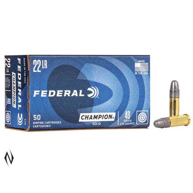 Federal 22 Lr 40gr Solid Hv Champion 1240fps