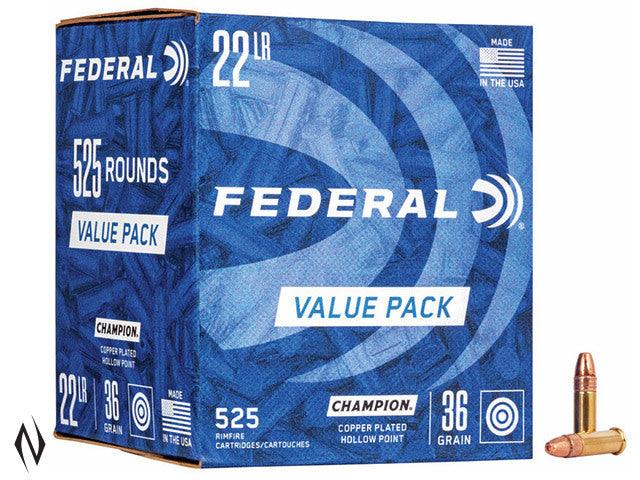 FEDERAL 22LR 36GR HP HV CHAMPION 525 PK 1260FPS